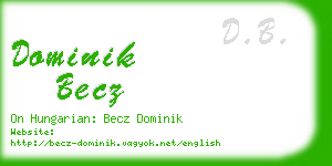 dominik becz business card